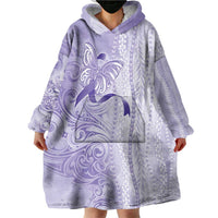Epilepsy Awareness Wearable Blanket Hoodie Maile Pikake Lokelani Crown Flower Lei Inspired