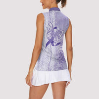 Epilepsy Awareness Women Sleeveless Polo Shirt Maile Pikake Lokelani Crown Flower Lei Inspired