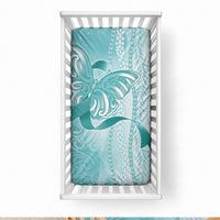 PTSD Support Baby Bed Cover Maile Pikake Lokelani Crown Flower Lei Inspired LT9 28 × 52 in Blue - Polynesian Pride