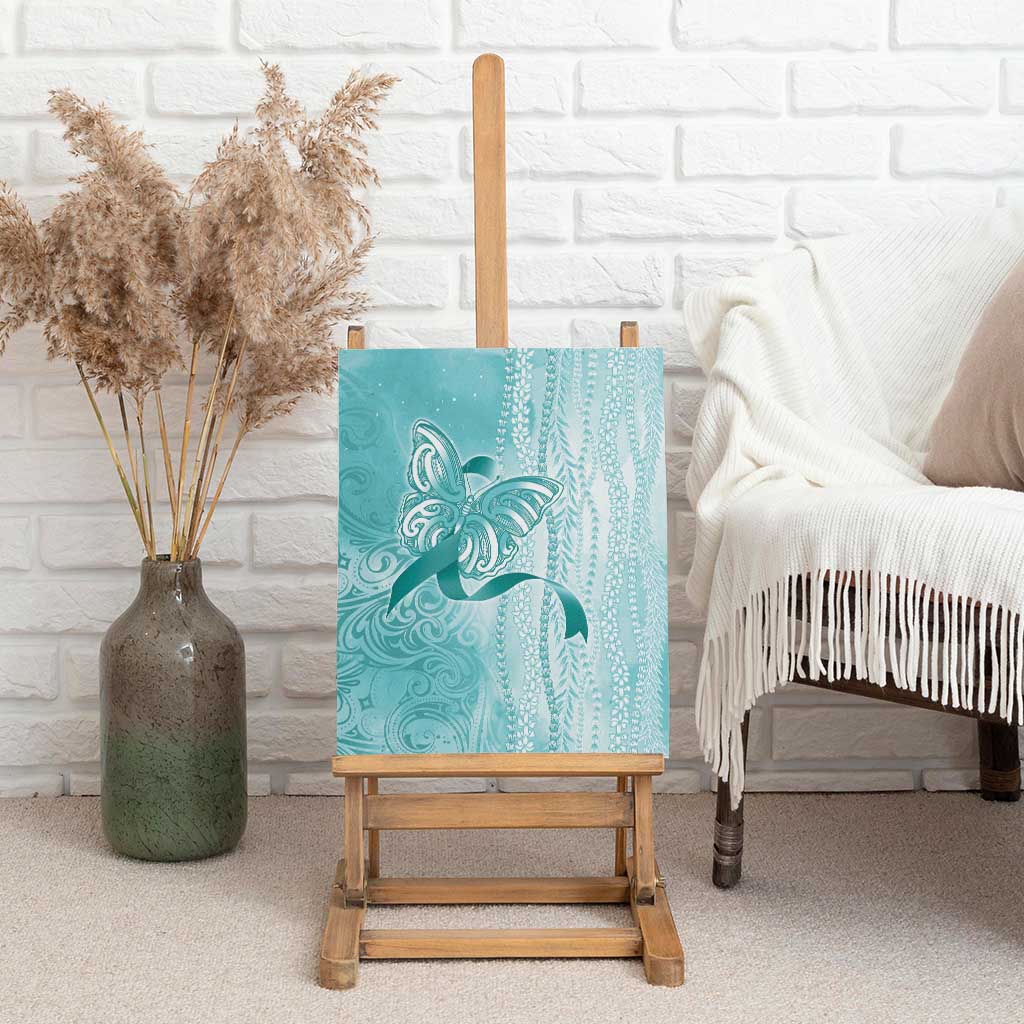 PTSD Awareness Canvas Wall Art Maile Pikake Lokelani Crown Flower Lei Inspired