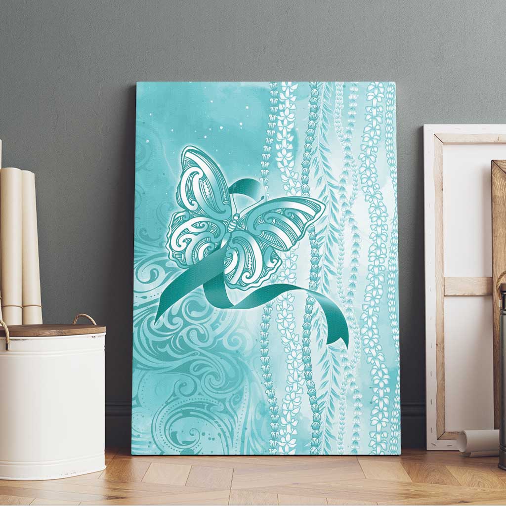 PTSD Awareness Canvas Wall Art Maile Pikake Lokelani Crown Flower Lei Inspired