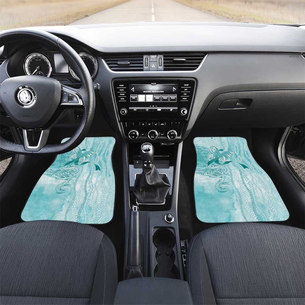 PTSD Awareness Car Mats Maile Pikake Lokelani Crown Flower Lei Inspired