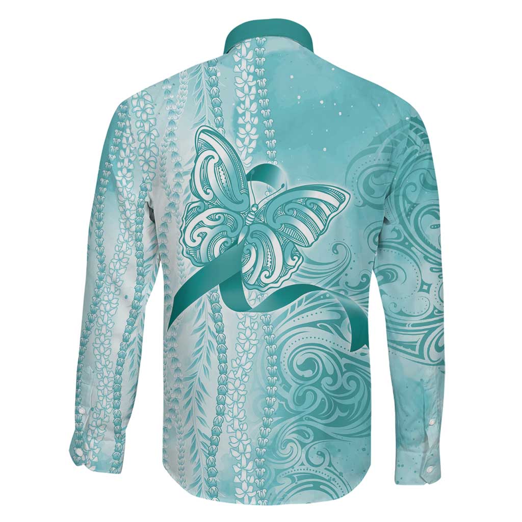 PTSD Awareness Family Matching Off The Shoulder Long Sleeve Dress and Hawaiian Shirt Maile Pikake Lokelani Crown Flower Lei Inspired LT9 - Polynesian Pride