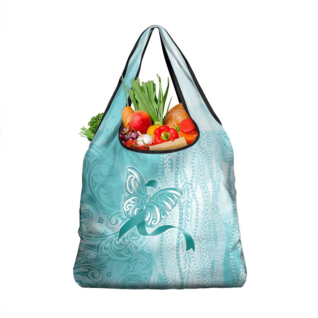 PTSD Awareness Grocery Bag Maile Pikake Lokelani Crown Flower Lei Inspired