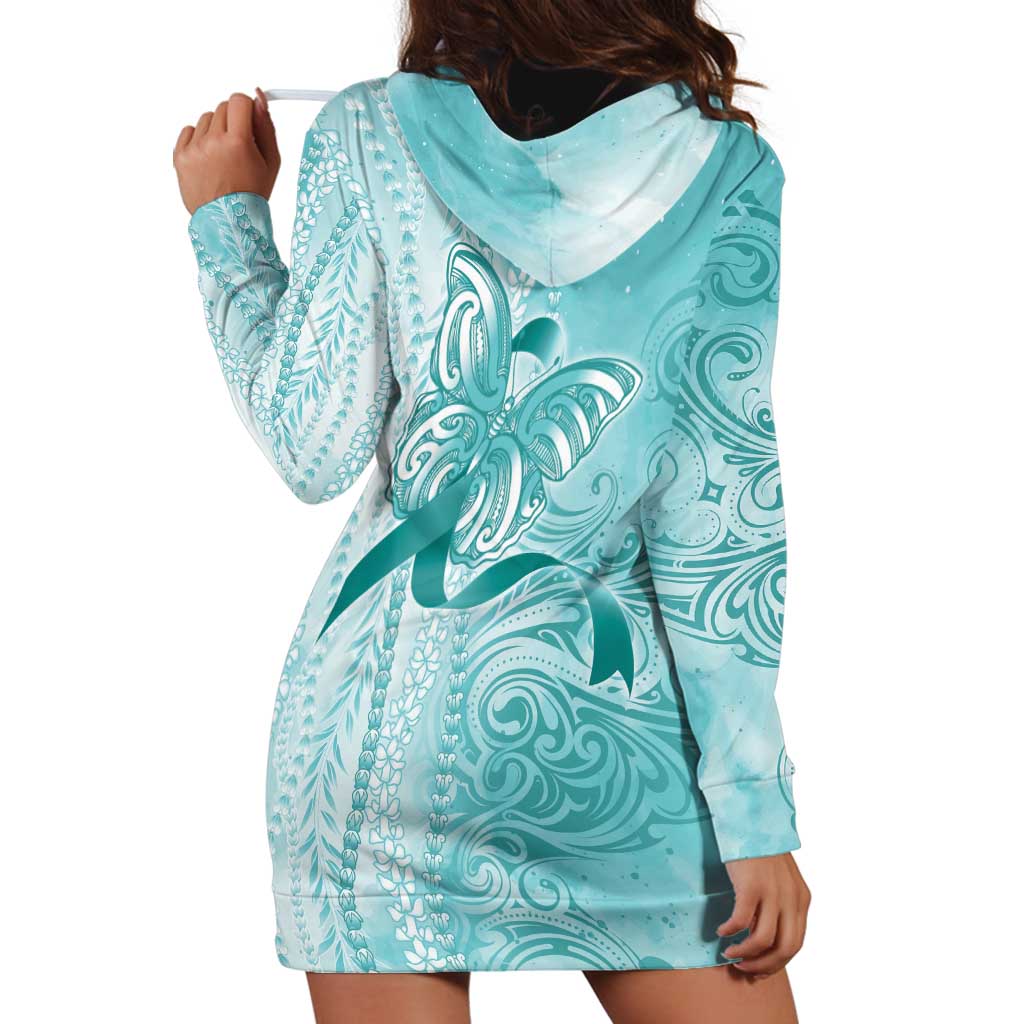 PTSD Awareness Hoodie Dress Maile Pikake Lokelani Crown Flower Lei Inspired
