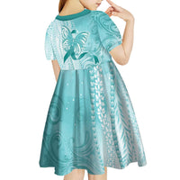 PTSD Awareness Kid Short Sleeve Dress Maile Pikake Lokelani Crown Flower Lei Inspired
