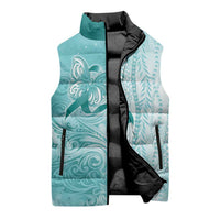 PTSD Awareness Sleeveless Puffer Jacket Maile Pikake Lokelani Crown Flower Lei Inspired