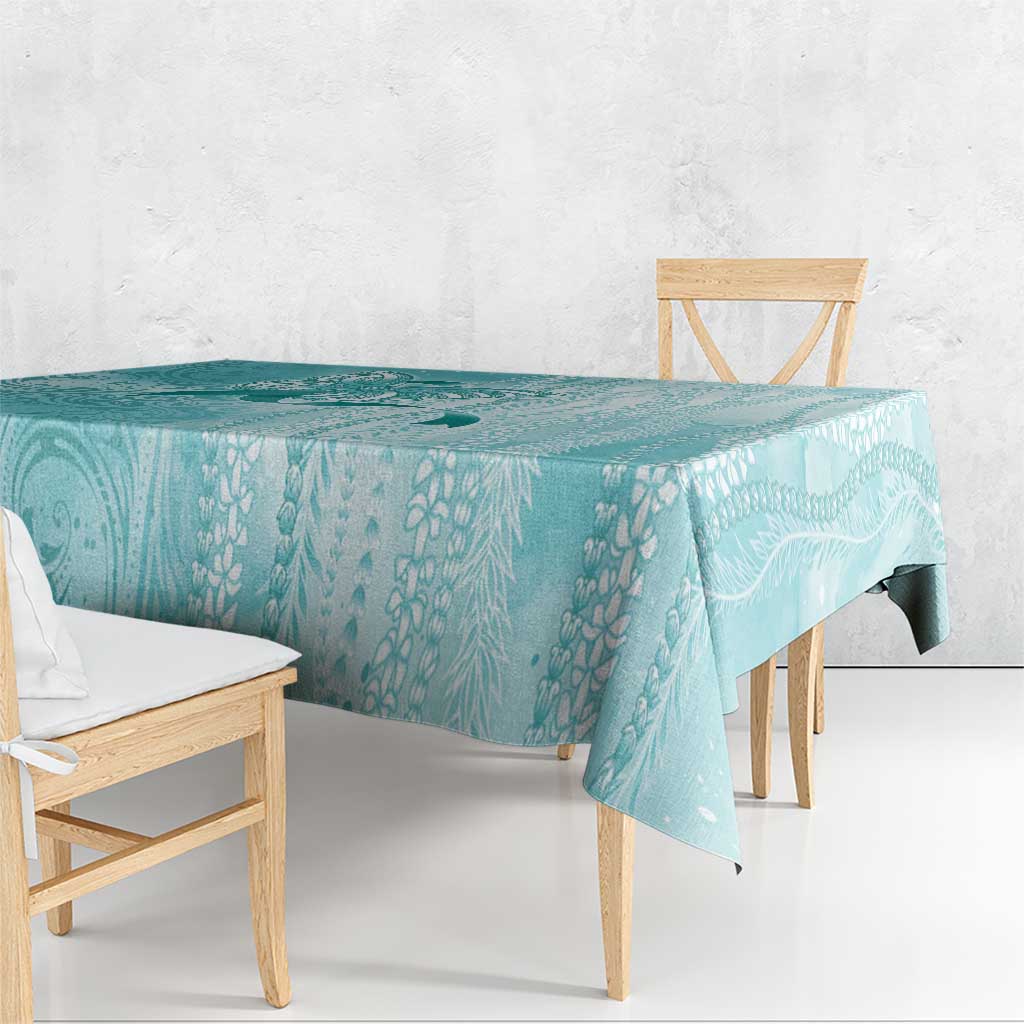 PTSD Awareness Tablecloth Maile Pikake Lokelani Crown Flower Lei Inspired