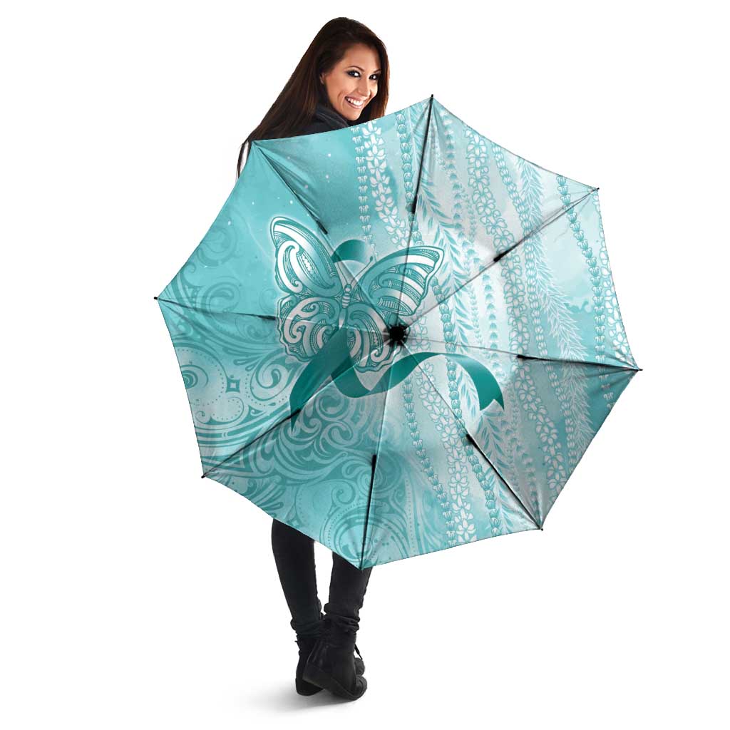 PTSD Awareness Umbrella Maile Pikake Lokelani Crown Flower Lei Inspired