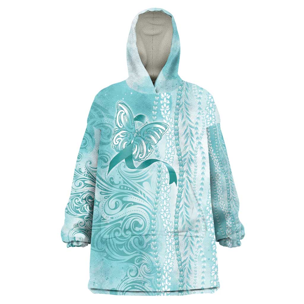 PTSD Awareness Wearable Blanket Hoodie Maile Pikake Lokelani Crown Flower Lei Inspired
