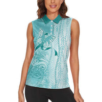 PTSD Awareness Women Sleeveless Polo Shirt Maile Pikake Lokelani Crown Flower Lei Inspired