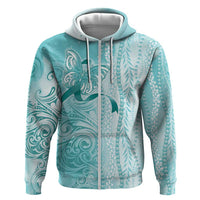 PTSD Awareness Zip Hoodie Maile Pikake Lokelani Crown Flower Lei Inspired