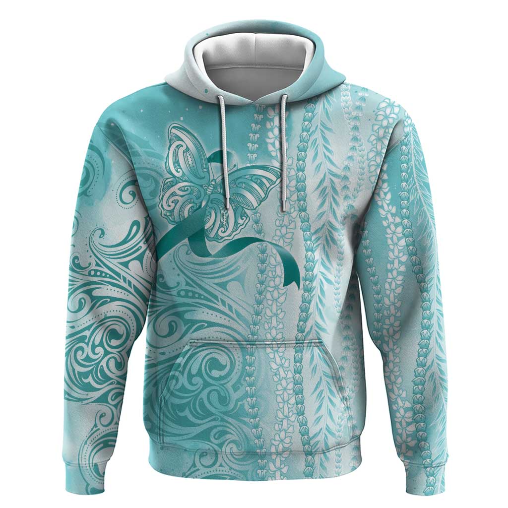 PTSD Awareness Zip Hoodie Maile Pikake Lokelani Crown Flower Lei Inspired