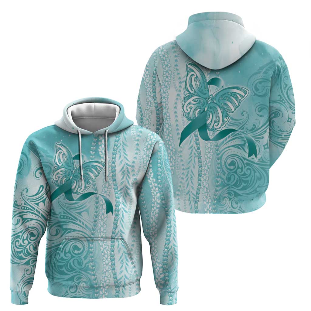 PTSD Awareness Zip Hoodie Maile Pikake Lokelani Crown Flower Lei Inspired