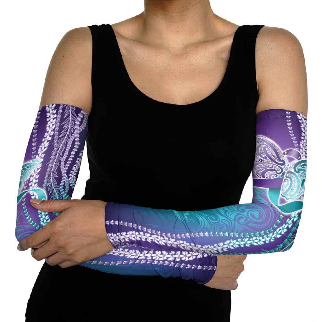 Suicide Prevention Awareness Arm Sleeves Maile Pikake Lokelani Crown Flower Lei Inspired
