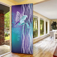 Suicide Prevention Awareness Door Cover Maile Pikake Lokelani Crown Flower Lei Inspired