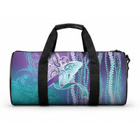 Suicide Prevention Support Duffle Bag Maile Pikake Lokelani Crown Flower Lei Inspired LT9 One size Blue - Polynesian Pride