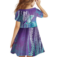 Suicide Prevention Awareness Family Matching Off Shoulder Short Dress and Hawaiian Shirt Maile Pikake Lokelani Crown Flower Lei Inspired LT9 - Polynesian Pride