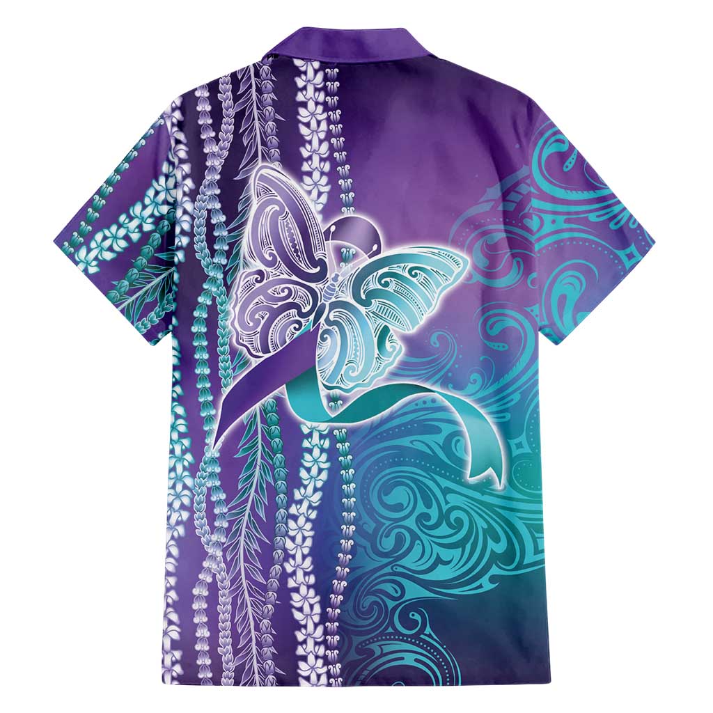 Suicide Prevention Awareness Family Matching Tank Maxi Dress and Hawaiian Shirt Maile Pikake Lokelani Crown Flower Lei Inspired LT9 - Polynesian Pride