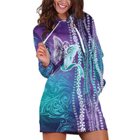 Suicide Prevention Awareness Hoodie Dress Maile Pikake Lokelani Crown Flower Lei Inspired