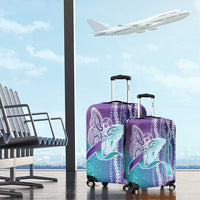 Suicide Prevention Awareness Luggage Cover Maile Pikake Lokelani Crown Flower Lei Inspired