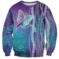 Suicide Prevention Awareness Sweatshirt Maile Pikake Lokelani Crown Flower Lei Inspired