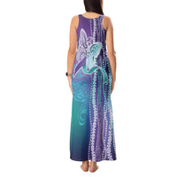 Suicide Prevention Awareness Tank Maxi Dress Maile Pikake Lokelani Crown Flower Lei Inspired