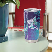 Suicide Prevention Awareness Tumbler Cup Maile Pikake Lokelani Crown Flower Lei Inspired