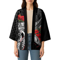 Hawaiian Honu Personalized Kimono Black Tribal Hook Pattern