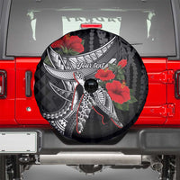 Hawaiian Honu Personalized Spare Tire Cover Black Tribal Hook Pattern