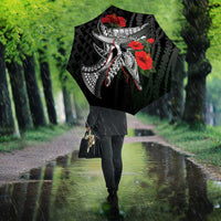 Hawaiian Honu Personalized Umbrella Black Tribal Hook Pattern