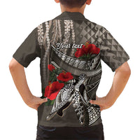 Hawaiian Honu Personalized Family Matching Mermaid Dress and Hawaiian Shirt Mocha Mousse Hibiscus Tribal Hook Pattern LT9 - Polynesian Pride