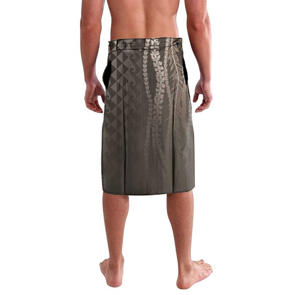 Hawaiian Honu Personalized Lavalava Mocha Mousse Hibiscus Tribal Hook Pattern