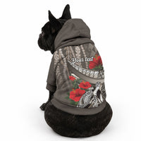 Hawaiian Honu Personalized Pet Hoodie Mocha Mousse Hibiscus Tribal Hook Pattern LT9 - Polynesian Pride