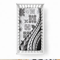 Black Hawaiian Quilt Pattern Baby Bed Cover Mixed Polynesian Tribal Arty LT9 28 × 52 in Black - Polynesian Pride