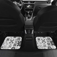 Black Hawaiian Quilt Pattern Car Mats Mixed Polynesian Tribal Arty