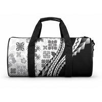 Black Hawaiian Quilt Pattern Duffle Bag Mixed Polynesian Tribal Arty LT9 One size Black - Polynesian Pride