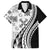 Black Hawaiian Quilt Pattern Hawaiian Shirt Mixed Polynesian Tribal Arty
