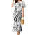 Black Hawaiian Quilt Pattern Mermaid Dress Mixed Polynesian Tribal Arty