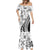 Black Hawaiian Quilt Pattern Mermaid Dress Mixed Polynesian Tribal Arty