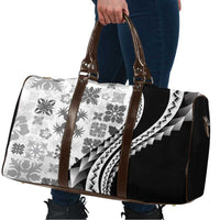 Black Hawaiian Quilt Pattern Travel Bag Mixed Polynesian Tribal Arty - Polynesian Pride