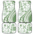 Green Hawaiian Quilt Pattern Car Mats Mixed Polynesian Tribal Arty