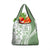 Green Hawaiian Quilt Pattern Grocery Bag Mixed Polynesian Tribal Arty