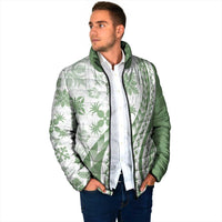 Green Hawaiian Quilt Pattern Padded Jacket Mixed Polynesian Tribal Arty LT9 - Polynesian Pride
