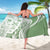 Green Hawaiian Quilt Pattern Sarong Mixed Polynesian Tribal Arty