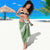 Green Hawaiian Quilt Pattern Sarong Mixed Polynesian Tribal Arty