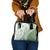 Green Hawaiian Quilt Pattern Shoulder Handbag Mixed Polynesian Tribal Arty