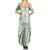 Green Hawaiian Quilt Pattern Summer Maxi Dress Mixed Polynesian Tribal Arty