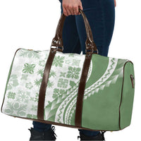 Green Hawaiian Quilt Pattern Travel Bag Mixed Polynesian Tribal Arty - Polynesian Pride