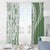 Green Hawaiian Quilt Pattern Window Curtain Mixed Polynesian Tribal Arty